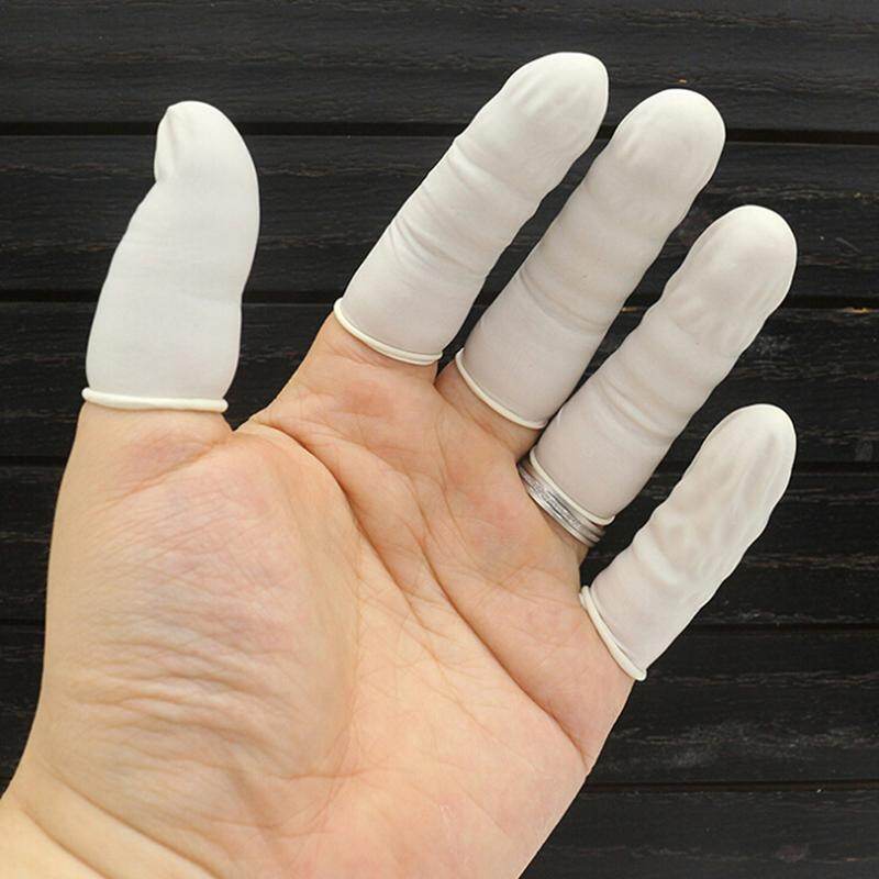 huayou 20Pcs/100Pcs Disposable latex rubber finger cots sets fingertips protector glove