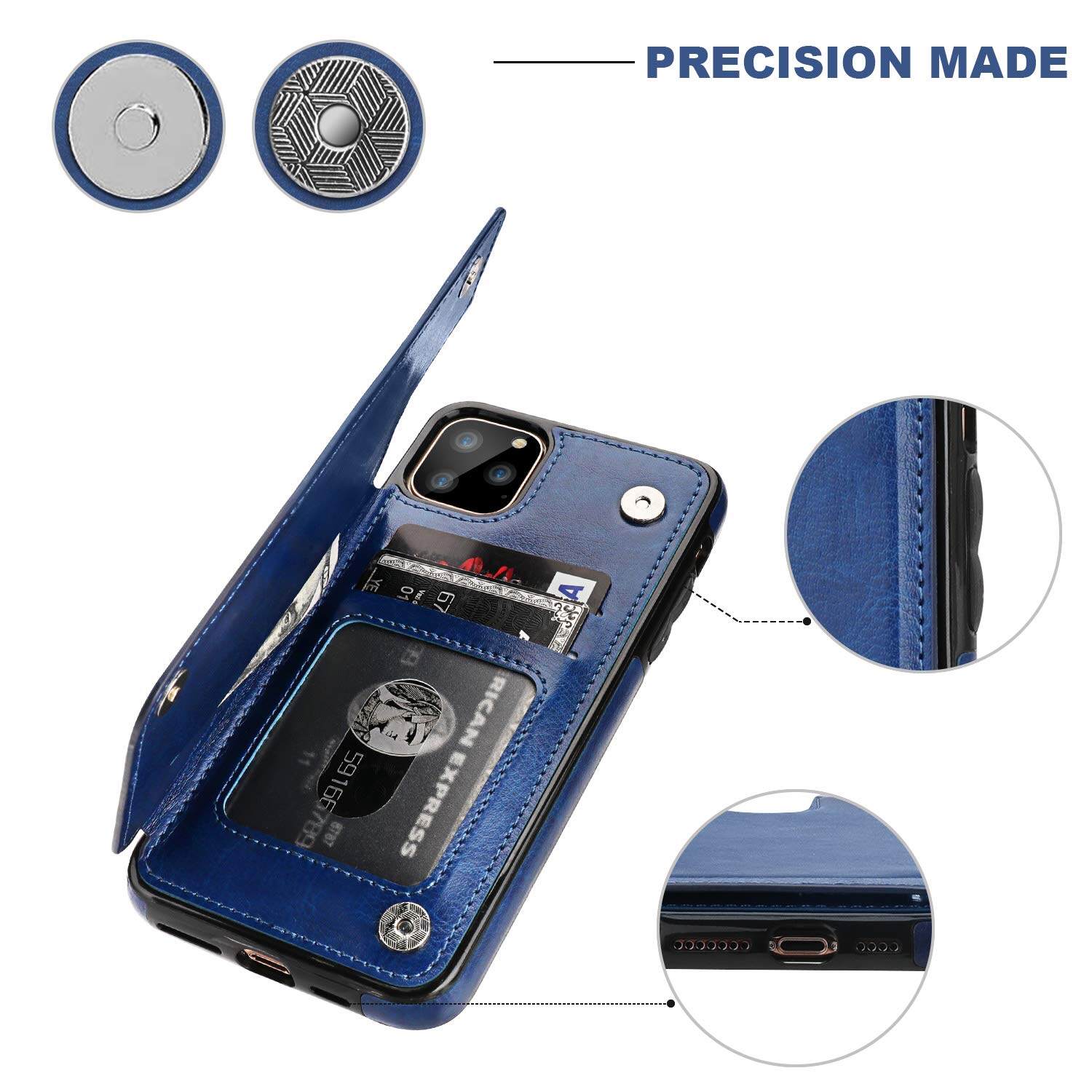 Dành Cho Ốp Lưng Apple iPhone 11/iPhone 11 Pro/iPhone 11 Pro Max Có Ngăn Đựng Thẻ PU Da Chân Đế Kép Từ Tính Vỏ Chống Sốc