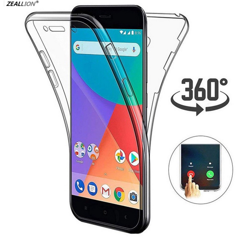 Zeallion for [Samsung Galaxy A51 A71 S20 Ultra Plus A81 A91 A80] 360 Degree Full  Cover Silicone 2 in 1 Front+ Back Soft TPU Transparent Phone Case