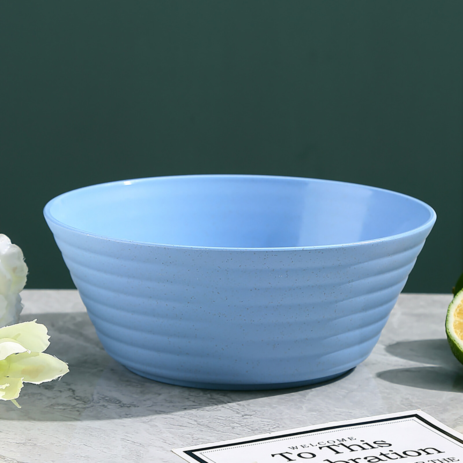 Terylin Japanese Instant Noodle Bowl Microwave Dishwasher Safe Large Capacity Stackable Unbreakable Cereal Soup Rice Bowl for Canteen Durable Rice Bowl
