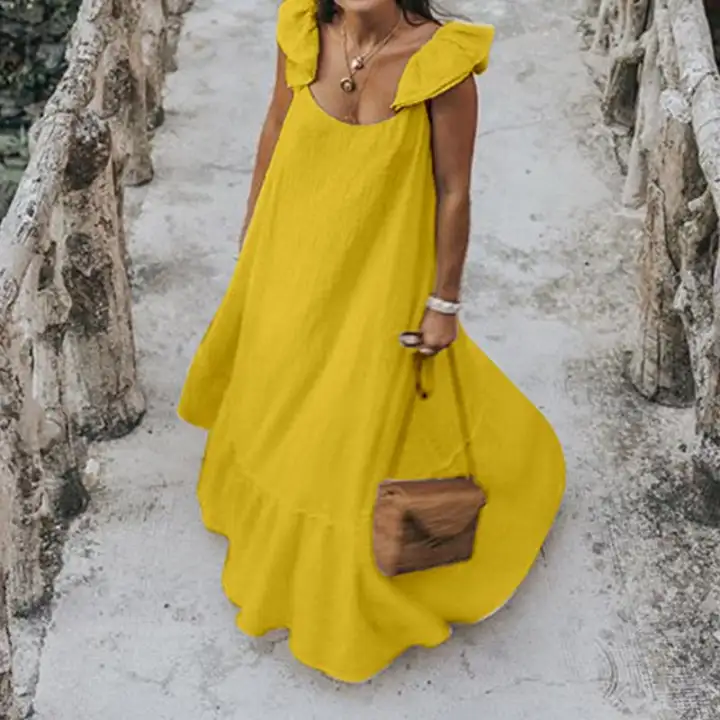 low cut swing dress