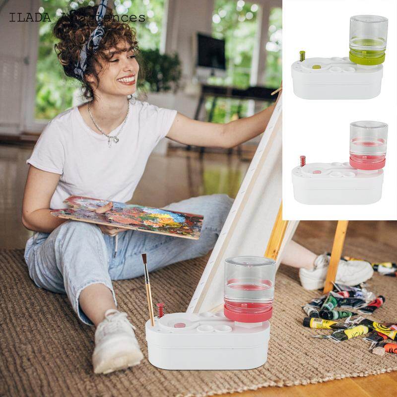 Paint Brush Cleaner Plastic Brush Washing Machine Water Circulation Paintbrush Scrubber Brush Scrubber Brush Cleaner for Painting Brush Plastic Brush Cleaner ILADA