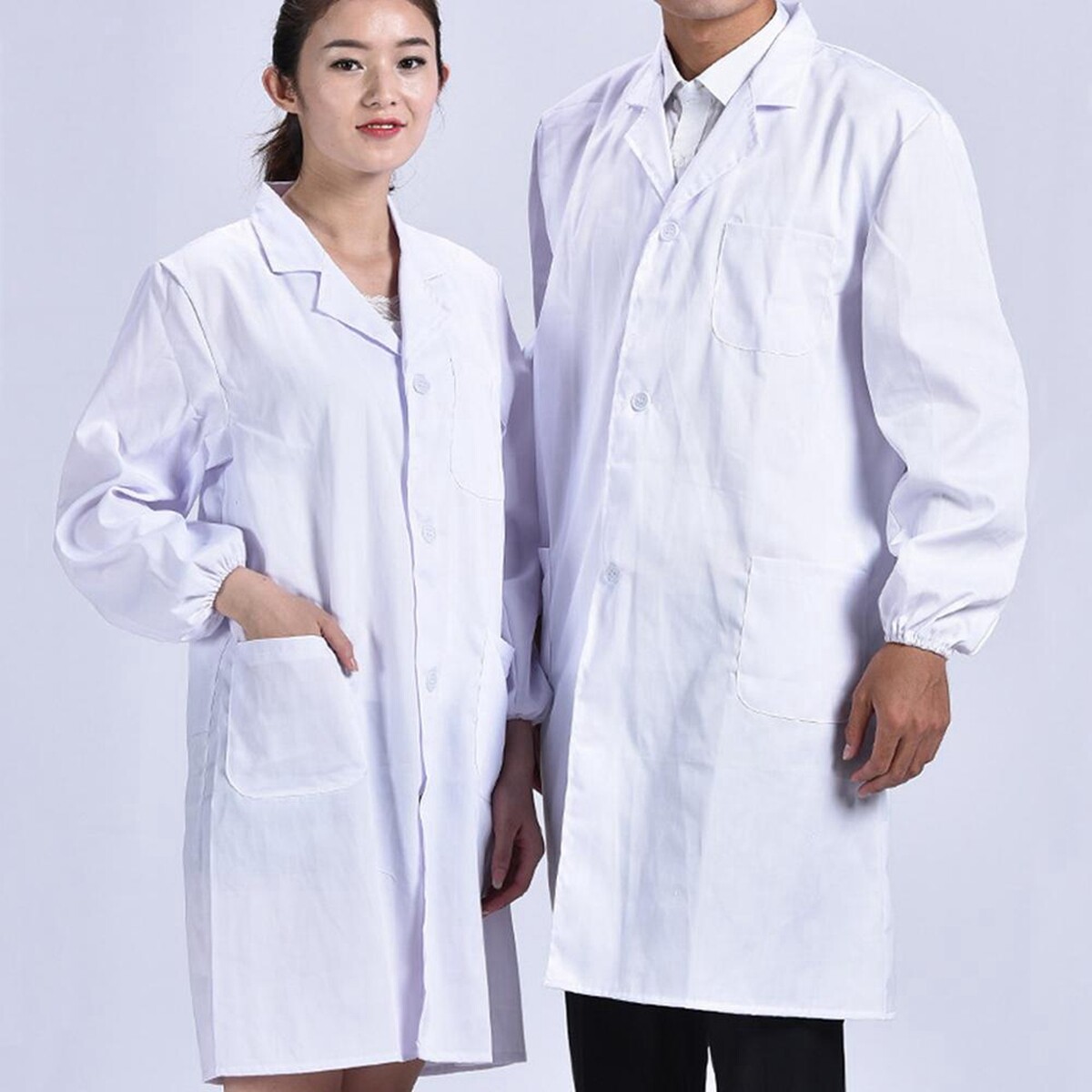 white coat dress
