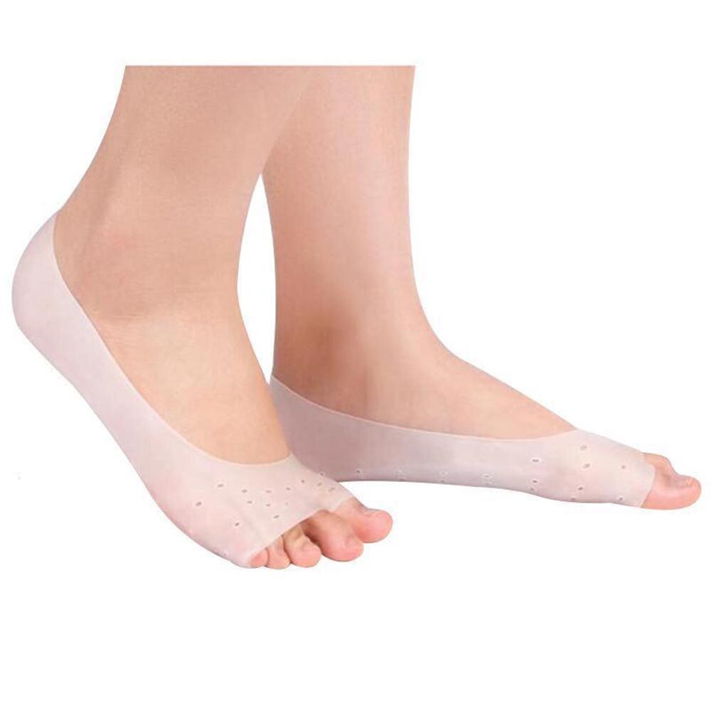 2pcs Soft Silicone Moisturizing Gel Socks For Foot Care Protector Relieve Dry Cracked Peeling Heels Shoes Insole Pedicure