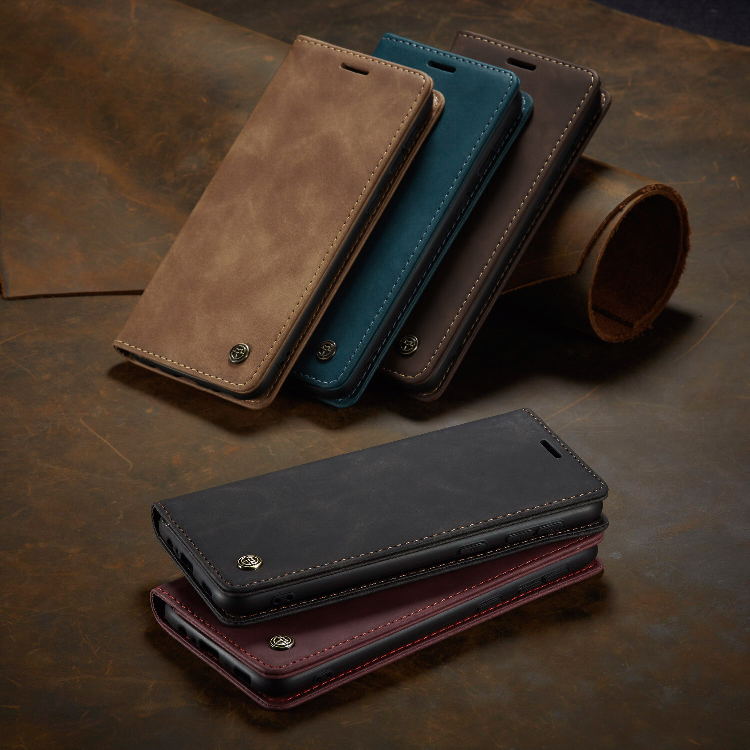 CASEME 013 Series, Bao Da Lật Tự Động Hấp Thụ Cho iPhone 6 7 8 Plus X XR XS Max iPhone 11 Pro Max Ốp Nam Châm Cho iPhone 12 / 12 Mini / iPhone 12 Pro Max