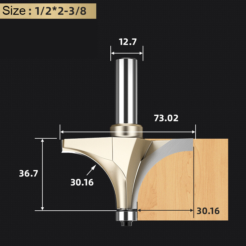 Zloon Corner Round Over Router Bit with Bearing for Wood Woodworking Tool Tungsten Carbide Milling Cutter CNC End Mill Cutters