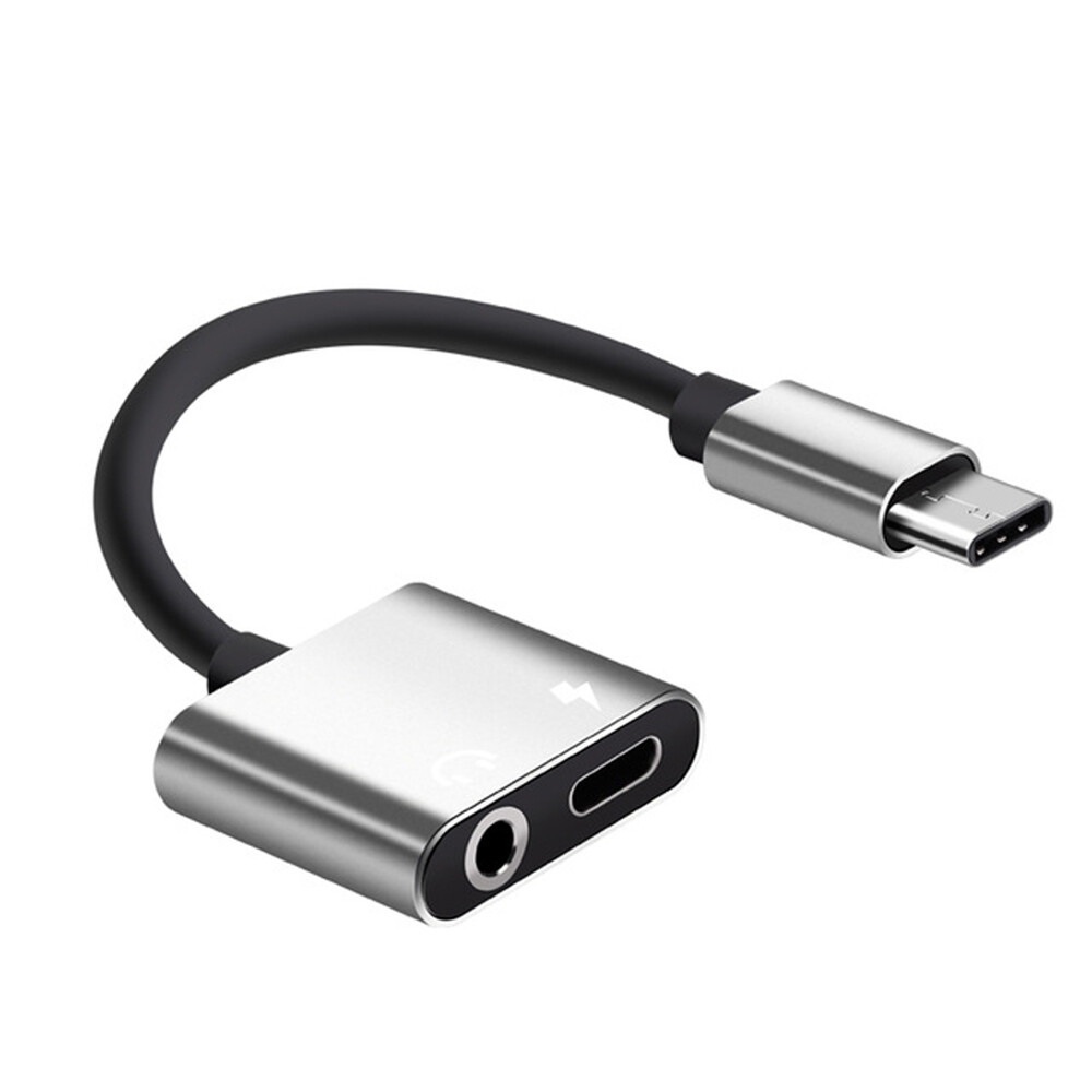 Wugae for huawei xiaomi 3.5mm earphone jack usb c audio cable type c to 3.5 mm earphone adapter type-c audio splitter adapter