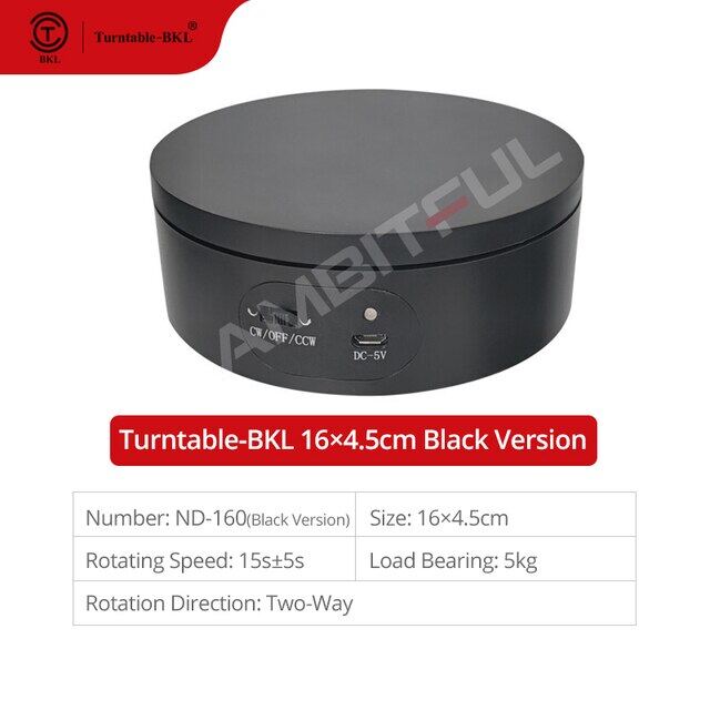 16x4.5cm 360 Degree Electric Rotating Turntable Adjustable Direction ...