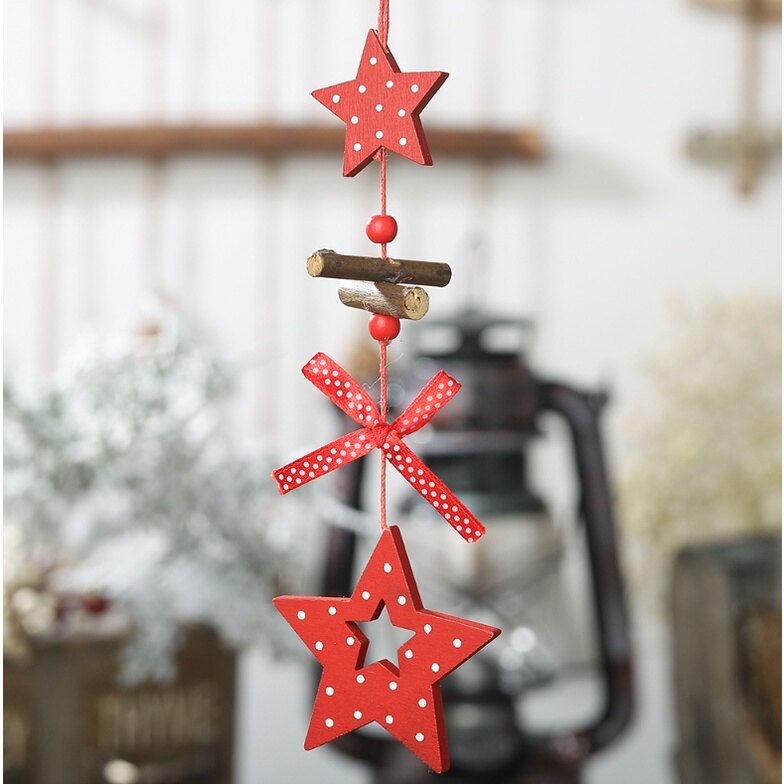 Dây treo chấm bi đỏ trang trí cây thông, trang trí noel giáng sinh gt29
