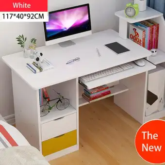 Complete Computer Workstation Desk With Storage Drawers Wooden