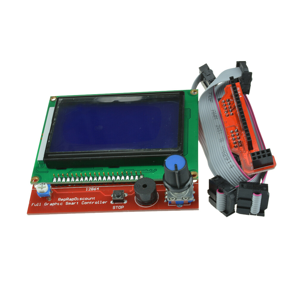 12864 Display LCD 3D Printer Controller +Adapter For RAMPS 1.4 Reprap Mendel