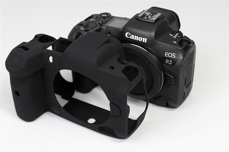 Soft silicone ruer camera body case cover for canon ef r5 r6 eosr5 eosr6 camera bag protective cover shell