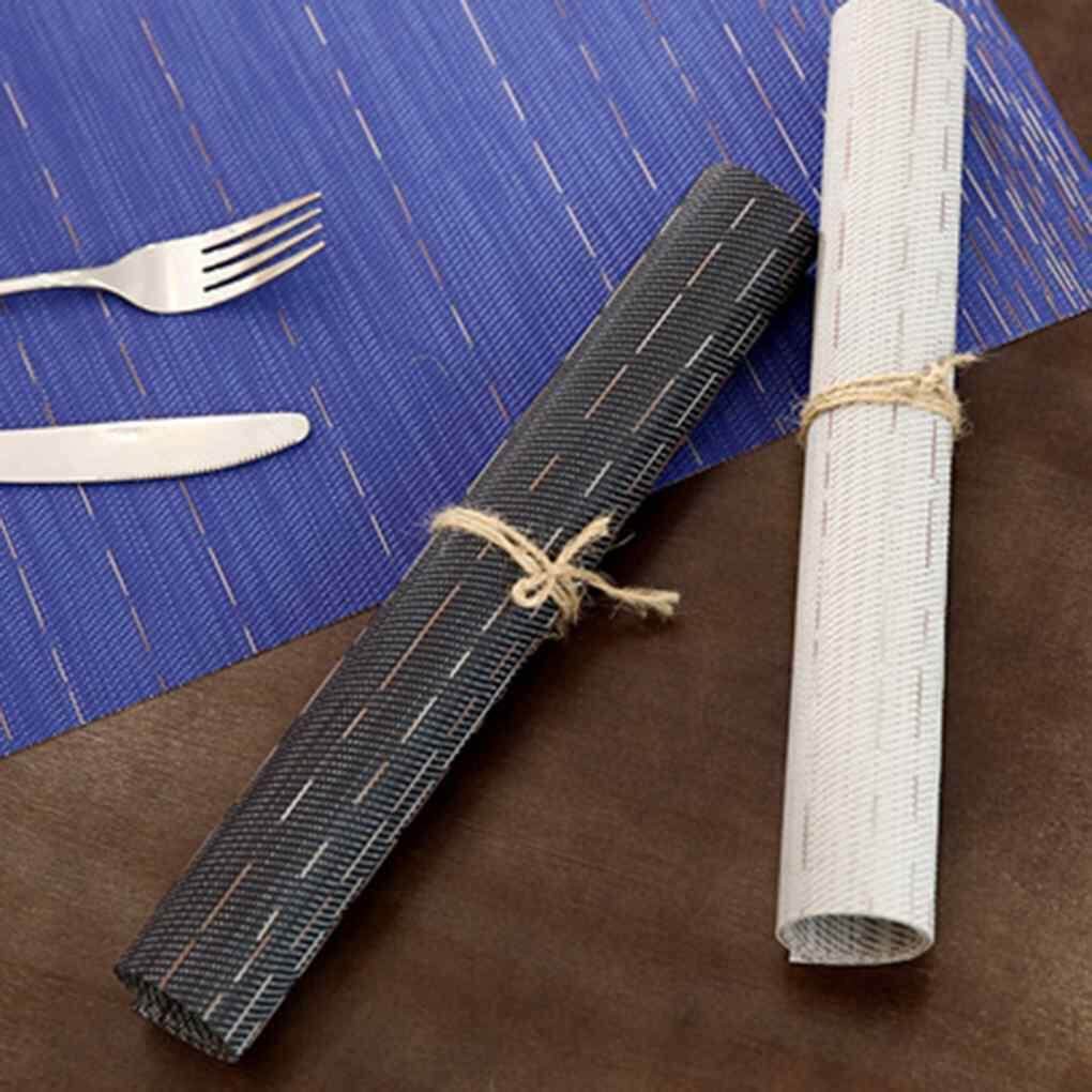 NHỰA PVC Đơn Giản Phong Cách Phương Tây Thực Phẩm Bàn Thảm Cách Nhiệt Placemat Làm Dày Để Bàn Thảm Khách Sạn