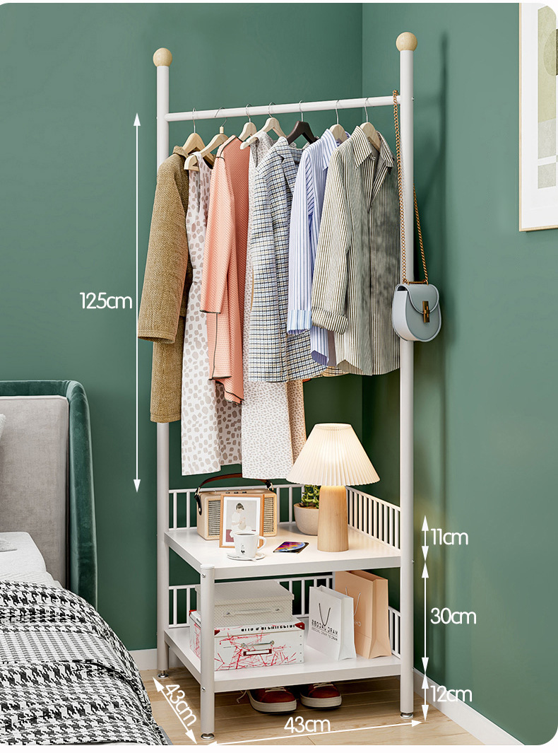 Coat rack floor drying rack bedroom simple household bag balcony drying clothes modern multifunctional rack