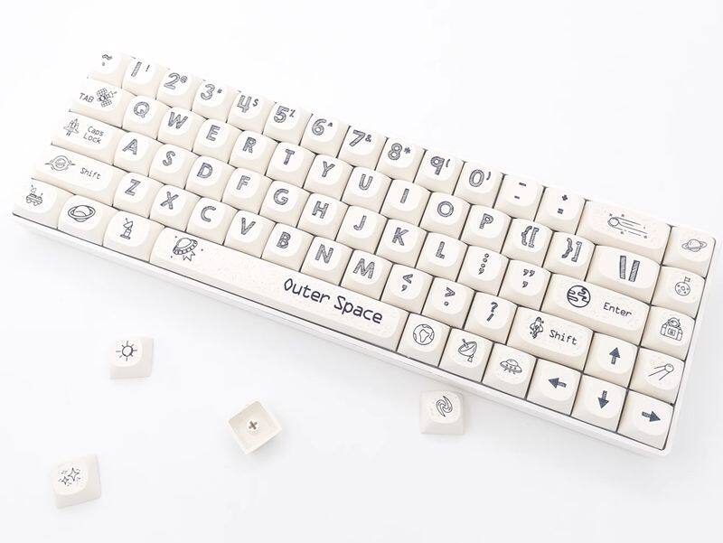 【Keycap chỉ】 không gian bên ngoài graffiti Keycap 119 Phím Ma hồ sơ PBT thăng hoa cho công tắc Cherry MX Bàn phím cơ