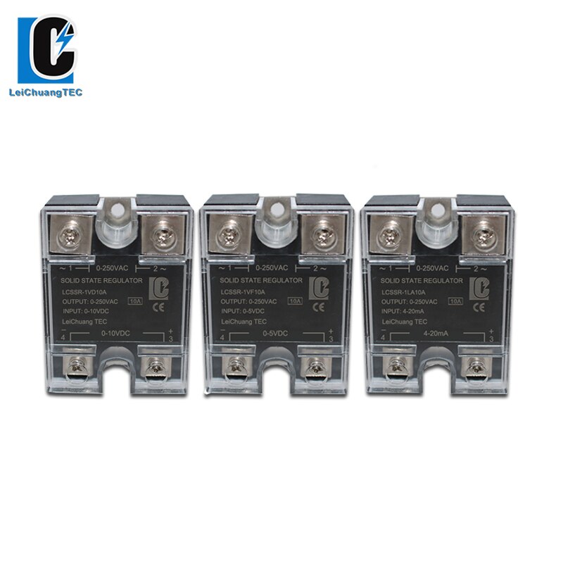Bộ Điều Chỉnh Điện Áp Ssr 0-5V 0-10V 4-20ma Bộ Điều Chỉnh Điện Áp Một Pha Trạng Thái Rắn Ssr-1vd/Vf/La10a-120a