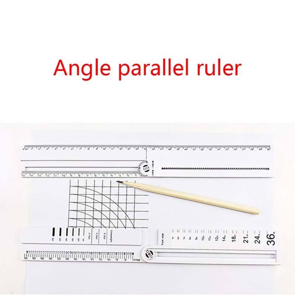 MMLUCK Simple Style Stationery Supplies Angle 30cm Drawing Tool Protractor Compass parallel Ruler Rectangle Ruler