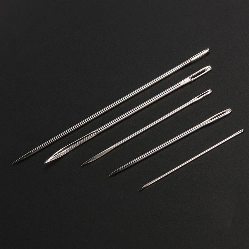 bashijian 10pcs Leather Sewing Needles Stitching Needles Kit Thread Thimbles Shoes Tool