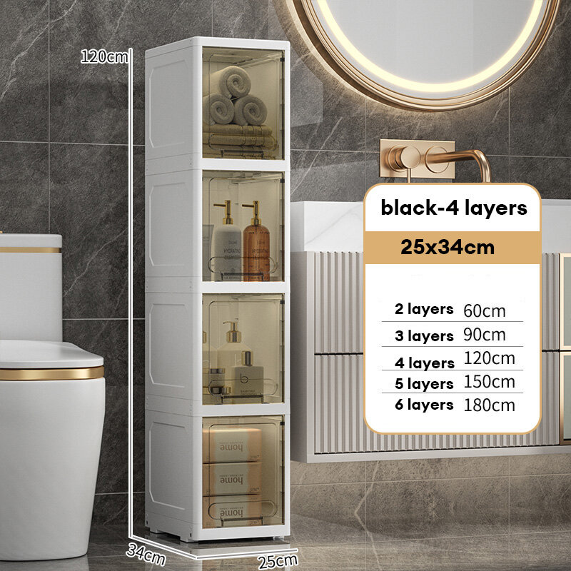25cm bathroom compartment storage cabinet, household shelf gap storage cabinet, kitchen toilet drawer type narrow sideboard