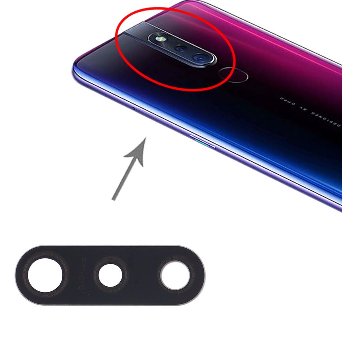 10 PCS Back Camera Lens for OPPO F11 Pro