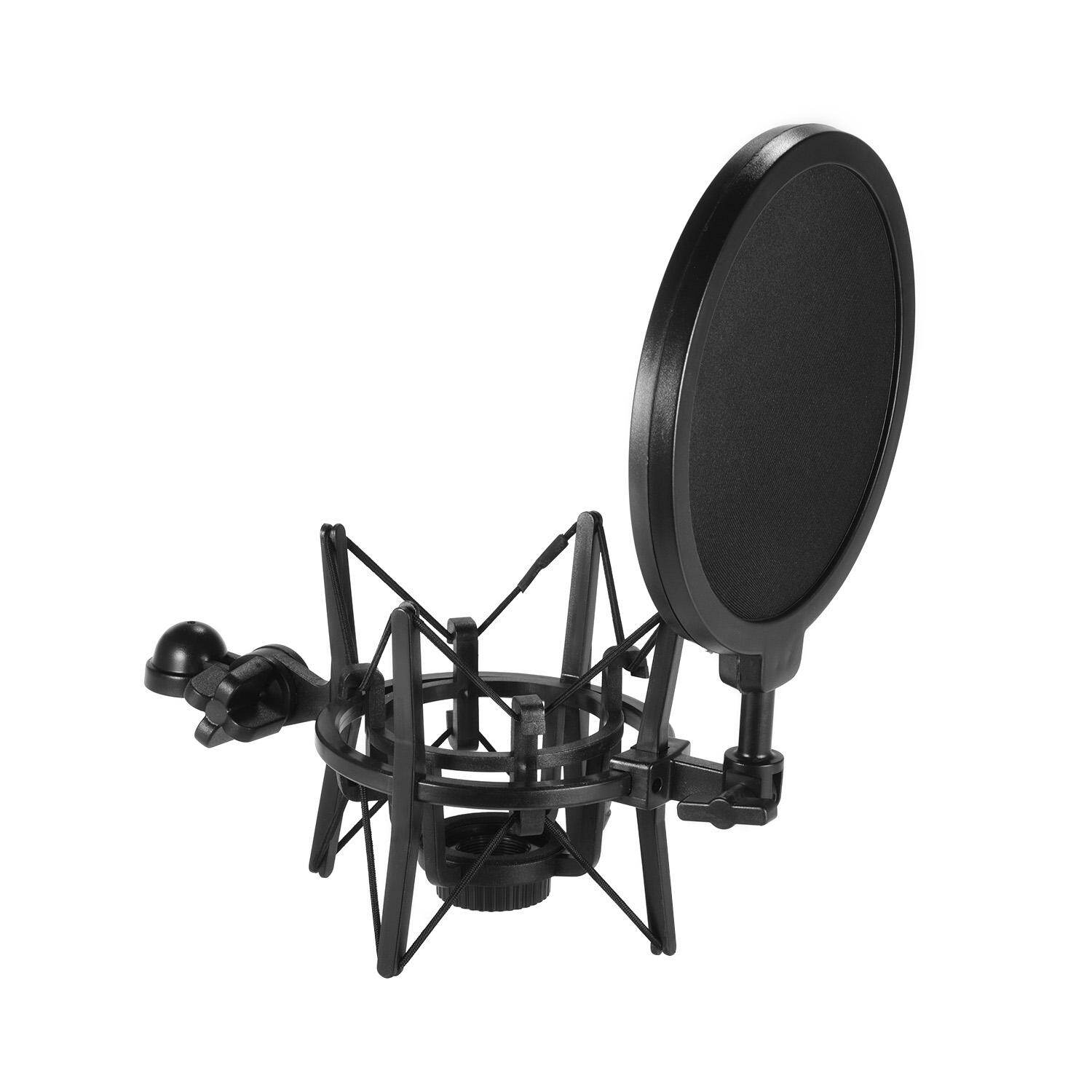 Giá Đỡ Micro Chống Sốc Điện Dung Bằng Nhựa Thông Dụng Chống Rung Với Bộ Lọc Pop Dành Cho Studio Phát Sóng Trực Tuyến Ghi Âm Nhạc