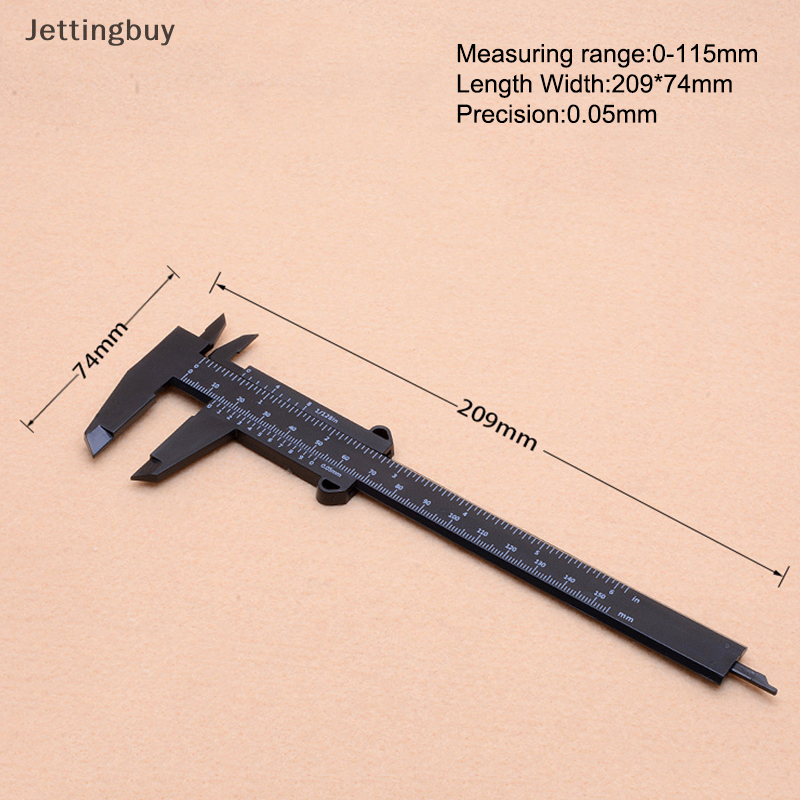 【Jettingbuy】 Flash Sale Double Rule Scale Plastic Vernier Caliper Measuring Student Mini Tool Ruler