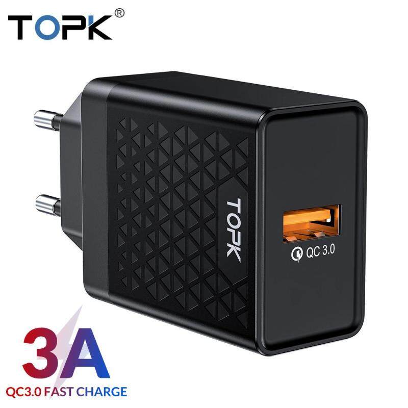 Giá Topk B154Q Sạc Nhanh Quick Charge 3.0 2.0 Củ Sạc USB Dành Cho iPhone Samsung Xiaomi Huawei QC3.0 Nhanh Charing EU Du Lịch Điện Thoại Treo Tường sạc