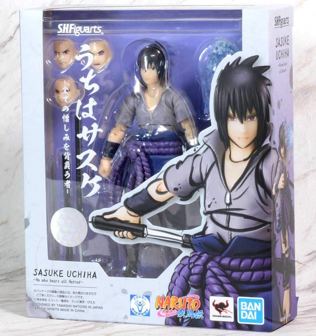 Bandai S.H.Figuarts Naruto Shippuden Sasuke Uchiha (He Who Bears All  Hatred) 5.9-in Action Figure