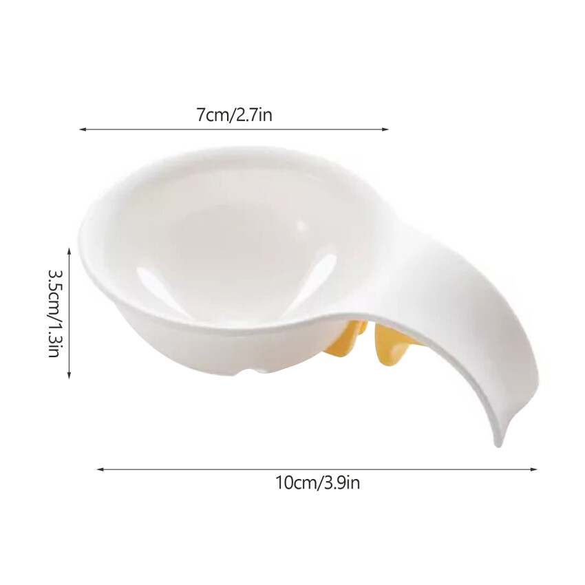 Dụng Cụ Tách Màu Trắng Dễ Thương, Dụng Cụ Tách Thực Phẩm Bằng Nhựa Nhanh Chóng Và Dễ Dàng Dụng Cụ Rây Trứng Dụng Cụ Nhà Bếp