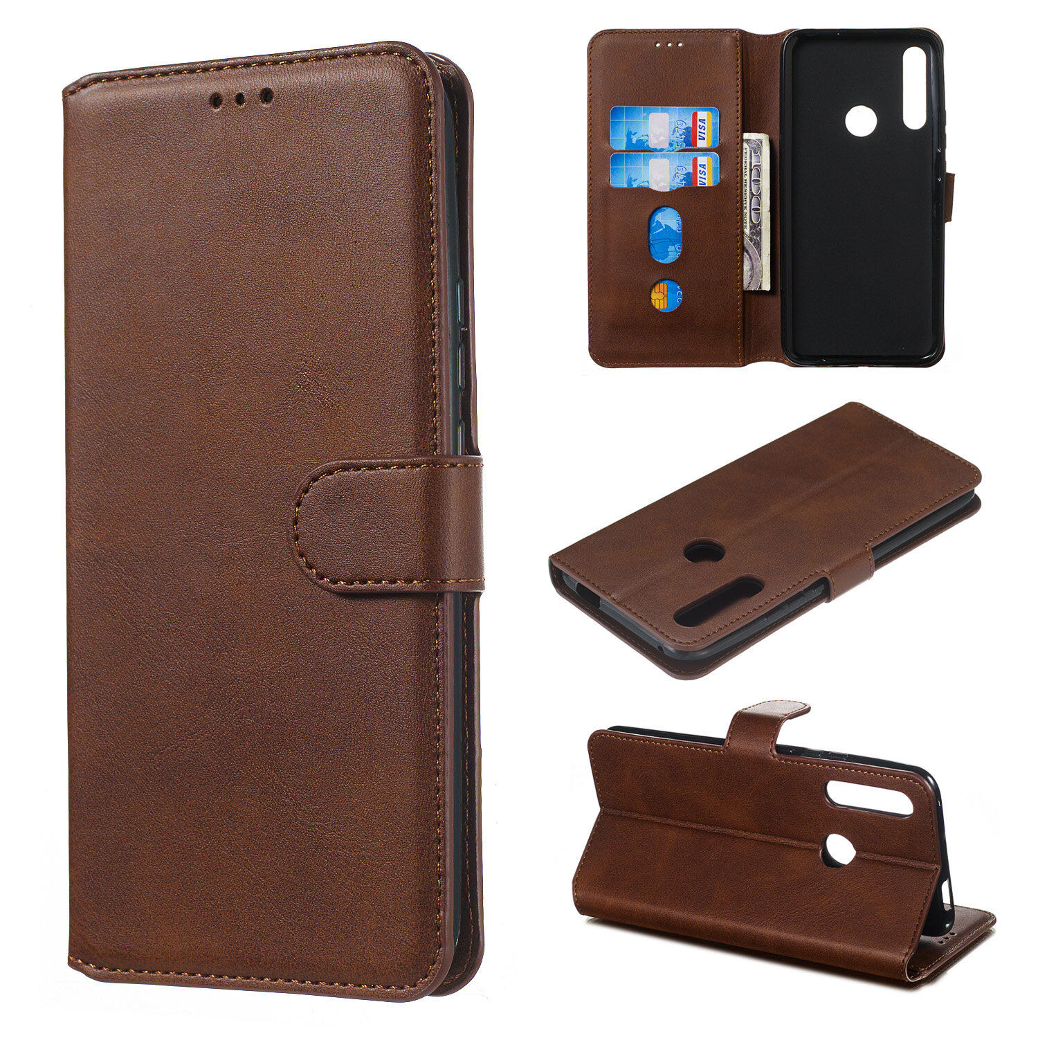 Thinmon for huawei p20 lite nova 3e p30lite nova 4e p40 p40 pro p40 lite nova 7i magnetic phone retro leather case with card slot flip phone case