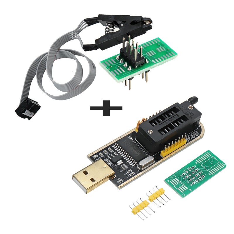 CH341A 24 25 Series EEPROM Flash BIOS Mô-đun Lập Trình USB + Clip Kiểm Tra SOIC8 SOP8 Cho EEPROM 93CXX / 25CXX / 24CXX