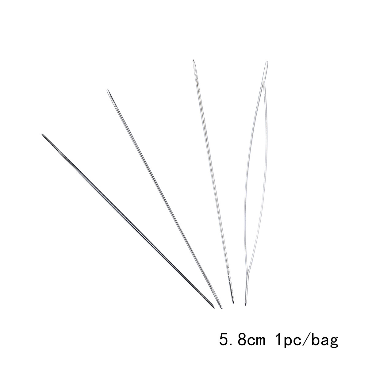Stainless Steel 5pcs Opening Curved Milling Needle Tools Pins for Bead Threading Drawstring Easy DIY Jewelry Findings Making