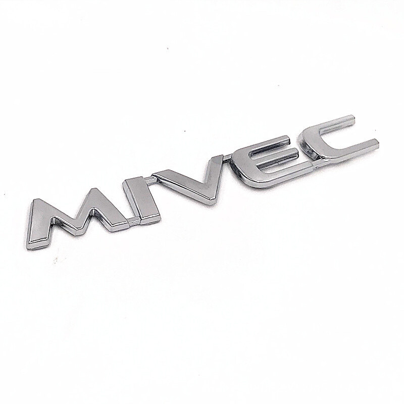Plastic Car LOGO Mivec Evolution Emblems Badge Sticker For Mitsubishi Car Accessories