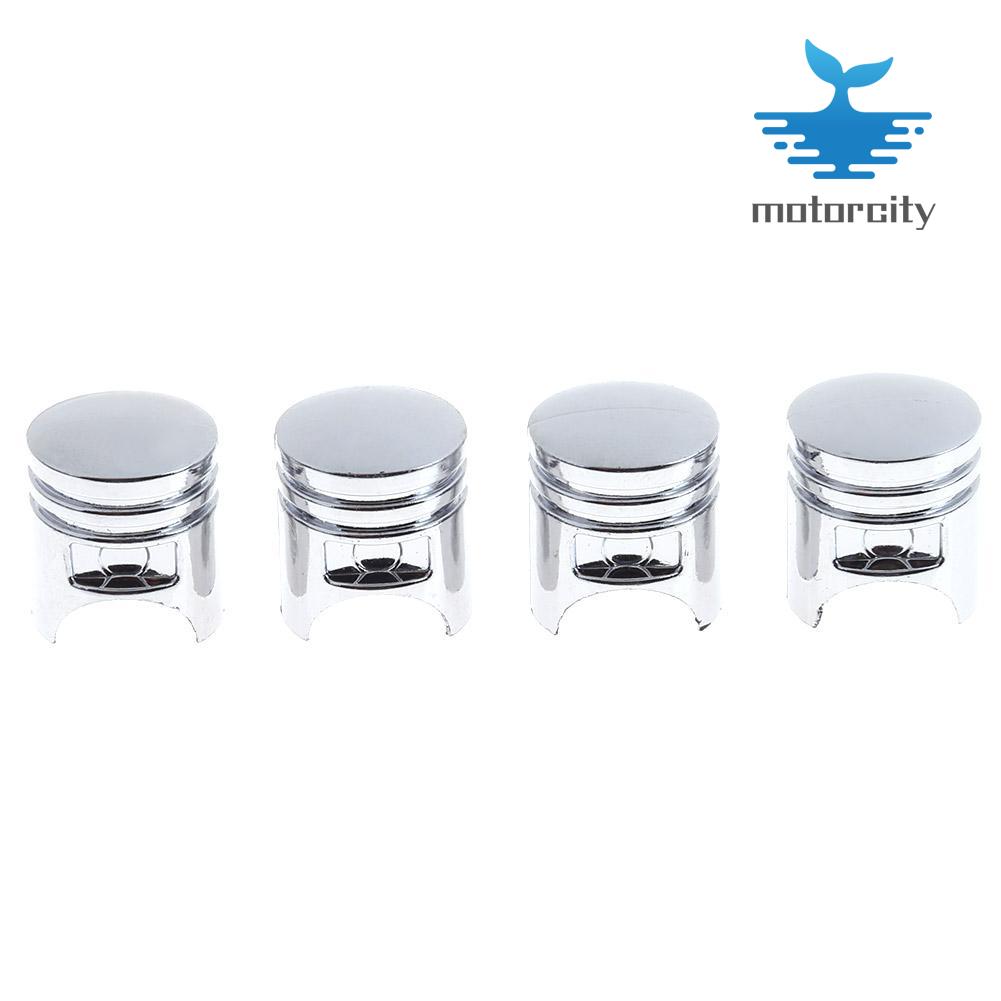 4pcs Universal Silver Car Wheel Tire Valve Stem Caps Dust Covers