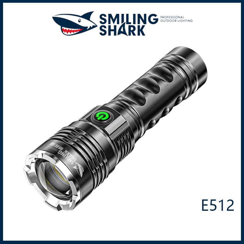 Smiling Shark SD5486 Mini Đèn Pin LED XHP70 Độ Sáng 5000 Lumens Siêu Sáng, Dùng Pin 26650 Sạc USB, Đèn Pin Cầm Tay Di Động, Đèn Cắm Trại Chống Nước IPX4, 3 Chế Độ Sáng Điều Chỉnh Tiêu Cự, Lý Tưởng Cho Câu Cá, Đi Bộ, Đi Xe Đạp Và Sử Dụng Khẩn Cấp