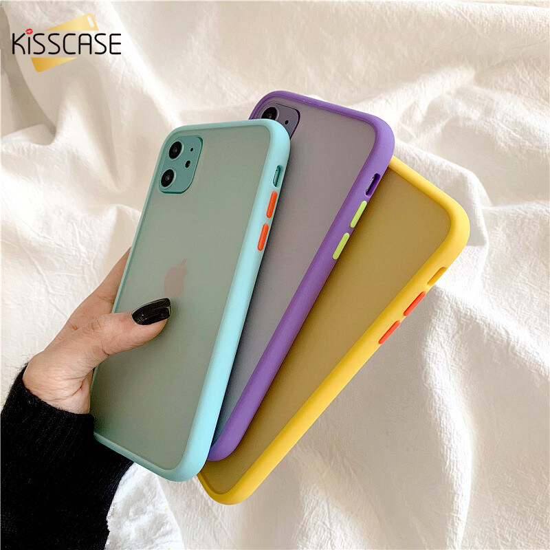 Giá Ốp Điện Thoại KISSCASE Dành Cho iPhone, Ốp Lưng Điện Thoại Cứng PC Nhám Thời Trang Chống Sốc Cho iPhone 11 Pro Max 11 Pro XS XR 8 7 Plus 6SPlus