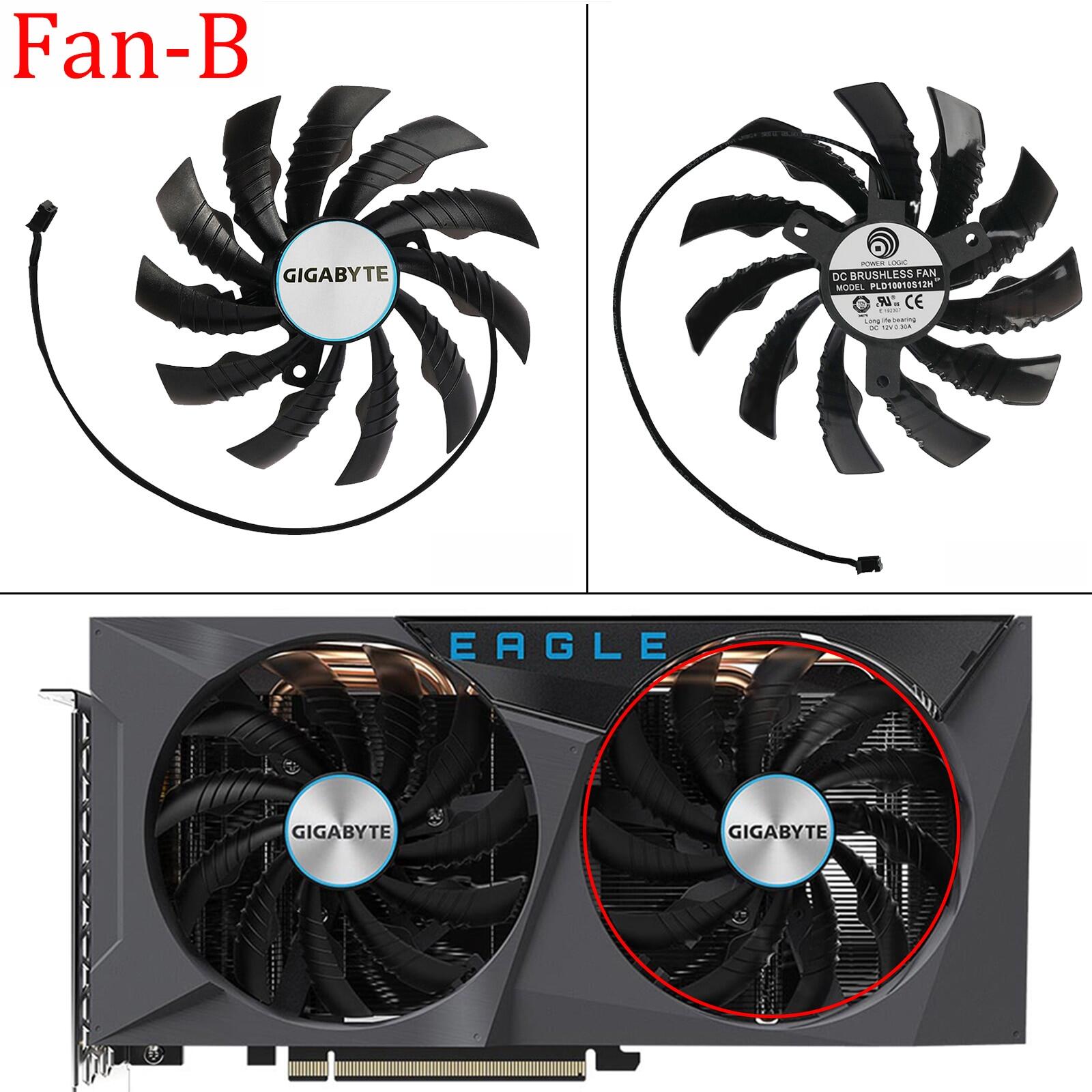 Ready stock Video Card Fan For Gigabyte GeForce RTX 3060 3060Ti EAGLE OC 95MM PLD10010S12H