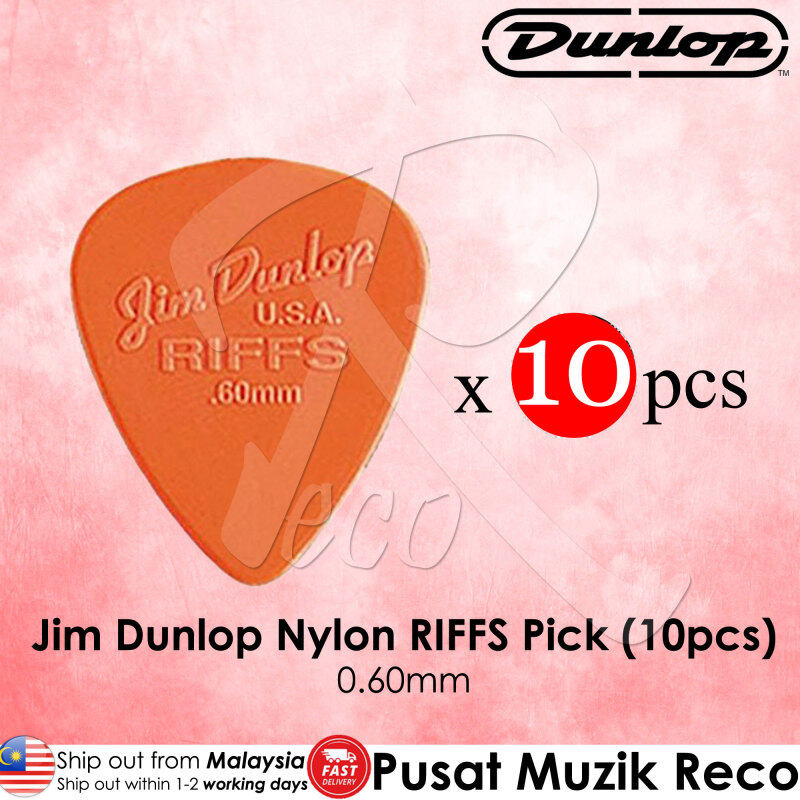 Jim Dunlop Nylon Riffs Guitar Pick 0.60mm / 0.73mm (10pcs) Malaysia