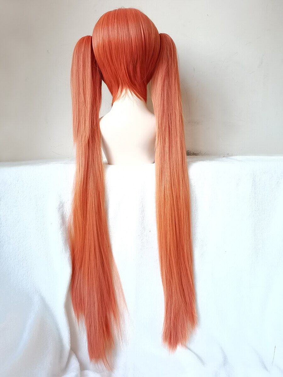 Game Yandere Simulator Osana Najimi 110cm Long Orange Pink Straight Cosplay  Wig Heat Resistant Hair Cosplay