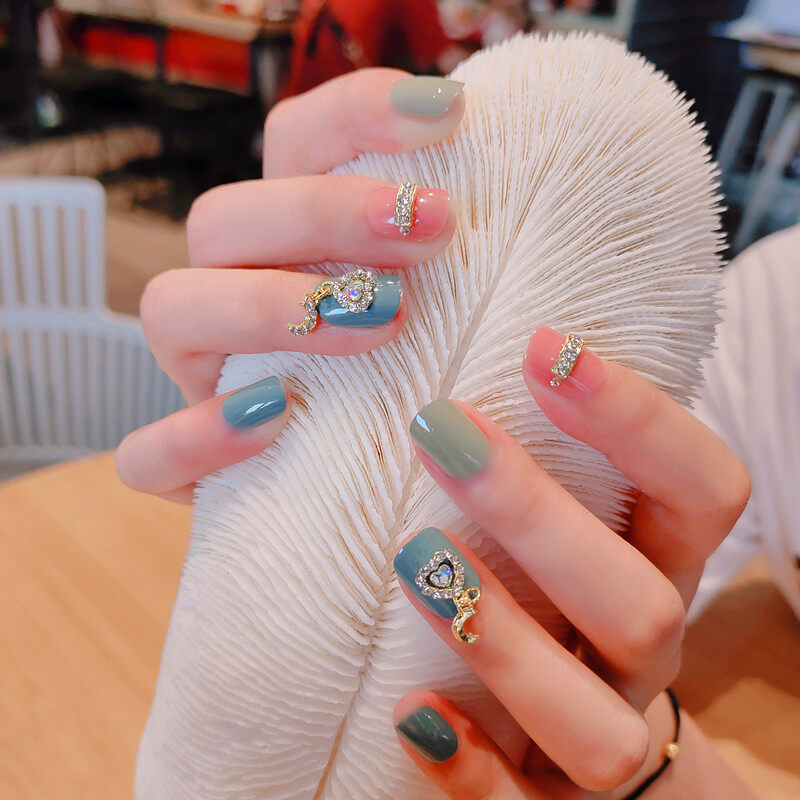 Combo 2 pairs fake nail 24 psc ( buy 1 gift 1 ) , free gift supper glue , gift 1 pair facek nail and stick glue