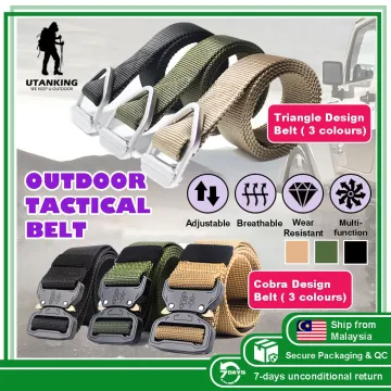 Prado Malaysia Men Adjustable Belt Tactical Heavy Duty Belt With Metal Buckle Army Tali Pinggang Lelaki