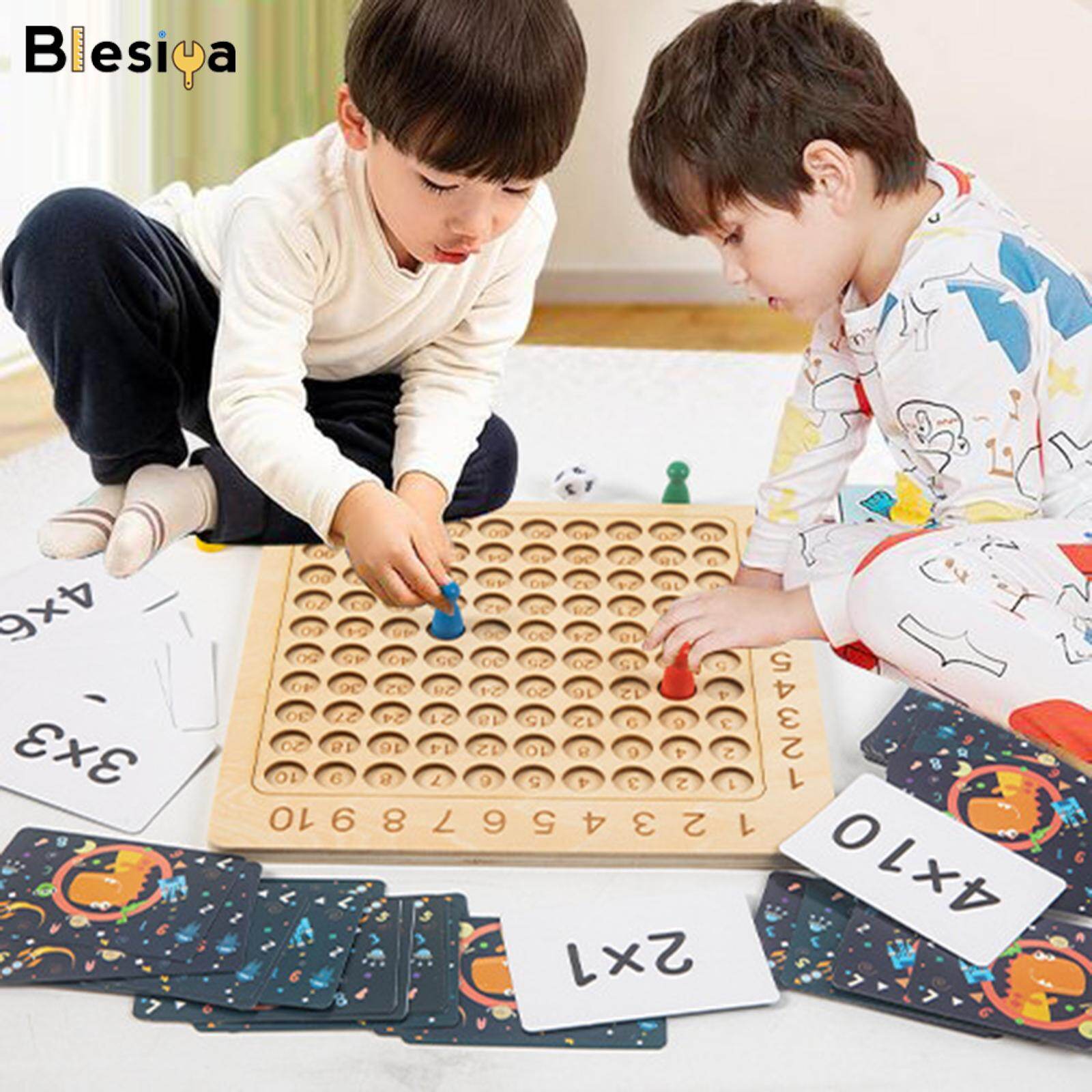 Blesiya Math 9x9 Multiplication Table Blocks Board Gift Times Table Tray Board