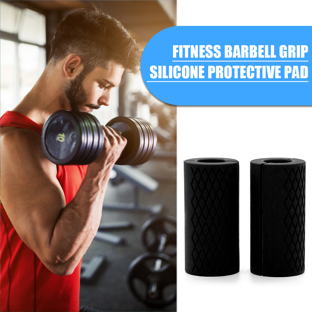 Pull Up Weightlifting Support Silicone Protect Pad 2pcs Thick Dumbbell Fat Barbell Grips Bar Handle