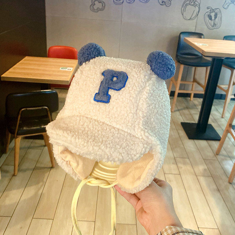 YADOU Baby hat warm thick hat fuzzy hat ear protection Lei Feng hat cute hat