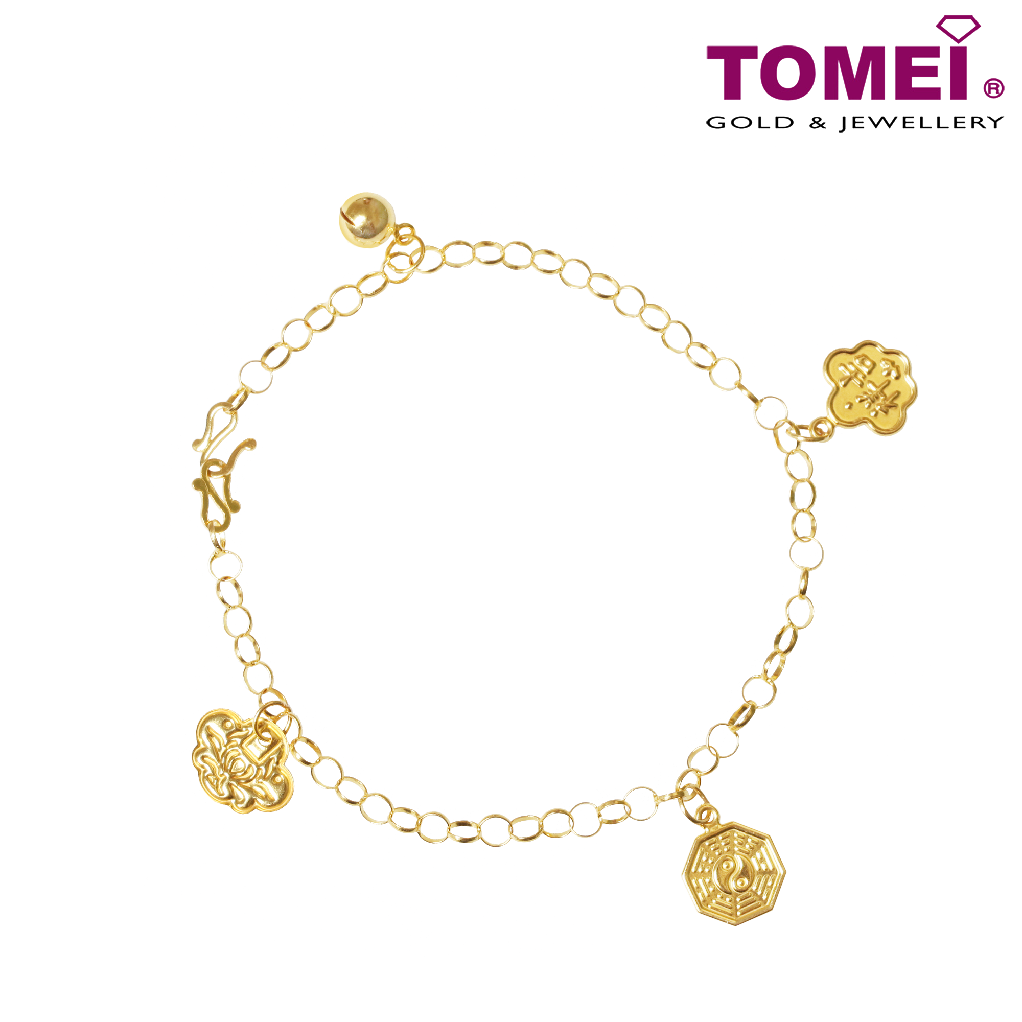 TOMEI Auspicious Quadruple Treasures Baby Anklet ( 吉祥四重宝物 