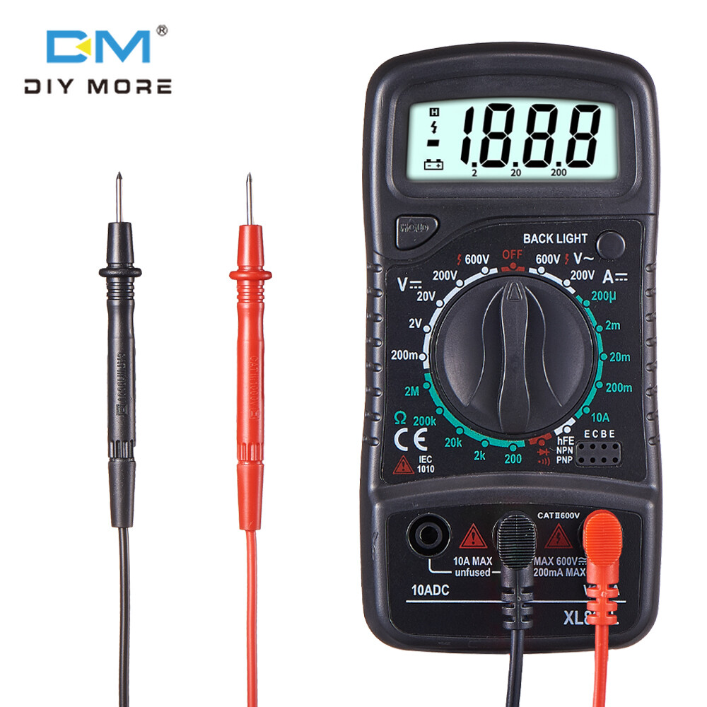 diymore Multimeter Digital XL830L Automotive Electrical Dmm Transistor Peak Capacitance Ammeter Tester Multifunction Esr Meter