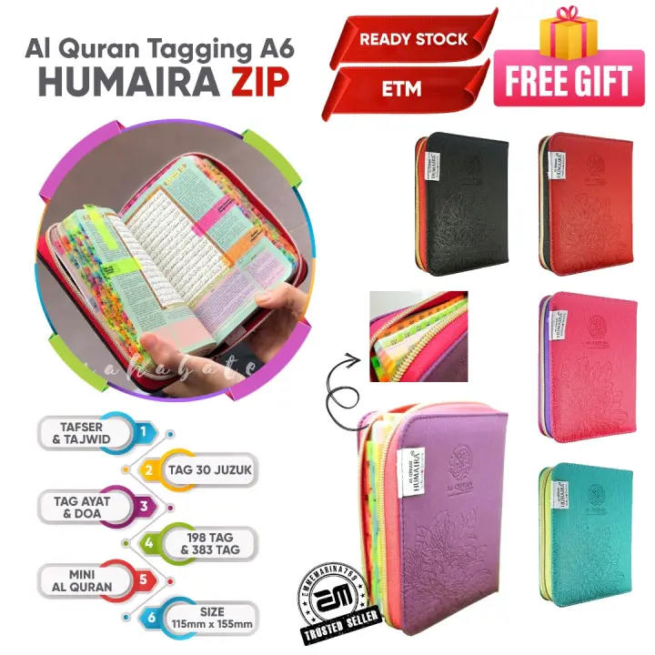 Readystok Al Quran Tagging A6 Humaira Zip 198 Tag Khatam Tracker Freegift Emmemarina Lazada Readystok Al Quran Tagging A6 Humaira Zip 198 Tag Khatam Tracker Freegift Emmemarina Lazada