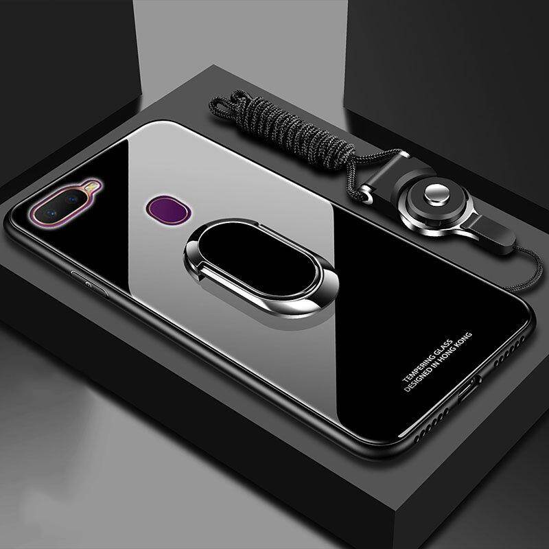 For OPPO F9 / F9Pro Case Tempered Glass Back Cover Mobile Accessories Phone Cases Shell