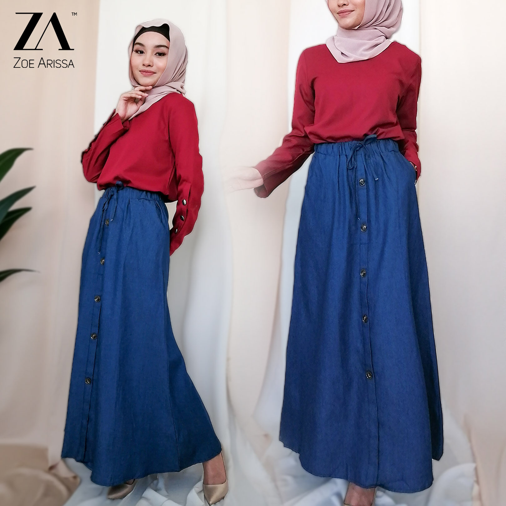 skirt jeans muslimah