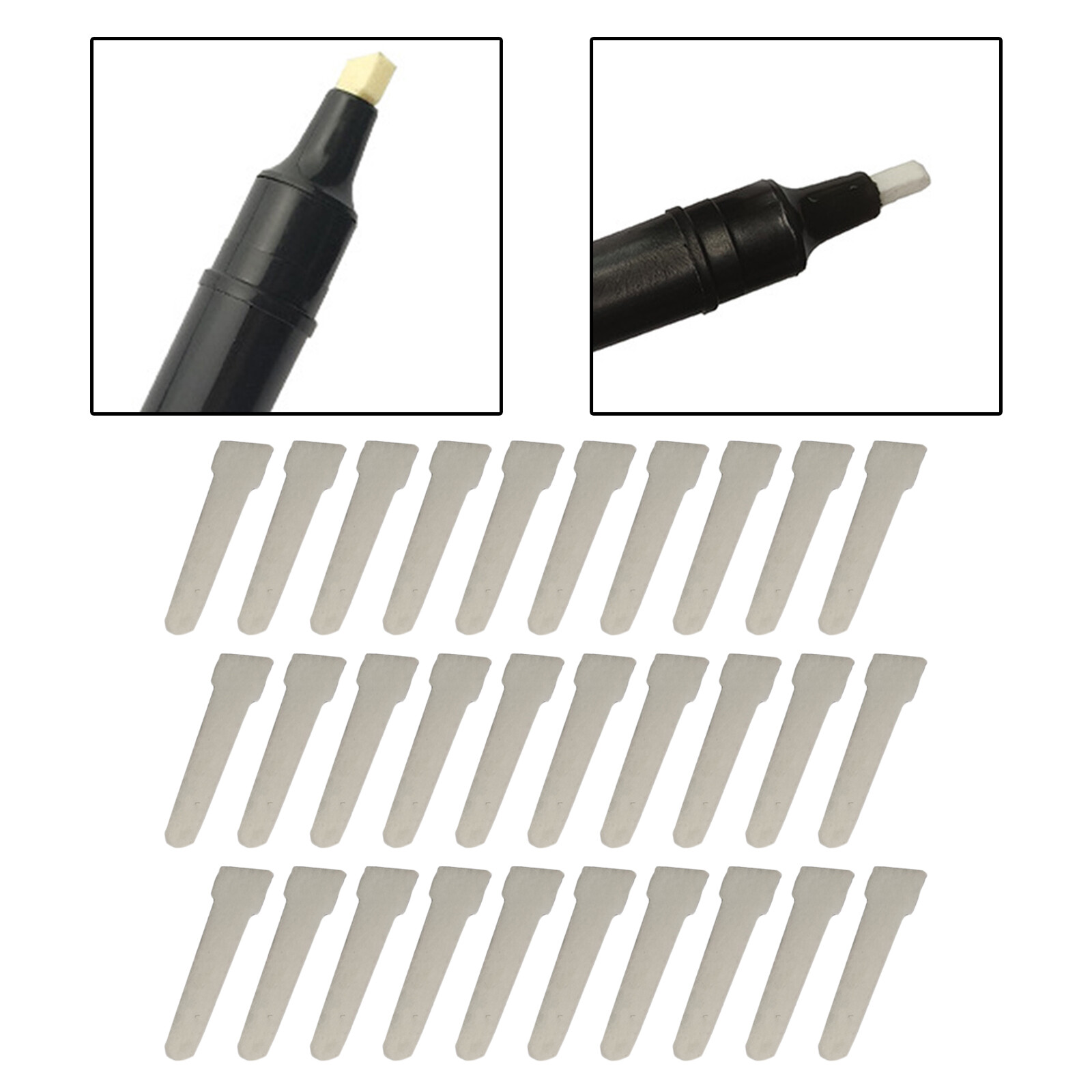 Blesiya 30x Refillable Pen Double Head Fine Replacement Nib Whiteboard Pen Tool DIY